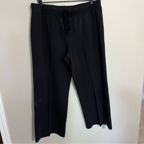 Real Comfort by Chadwicks Black Pull On Pants size Petite Large - Picture 1 of 6